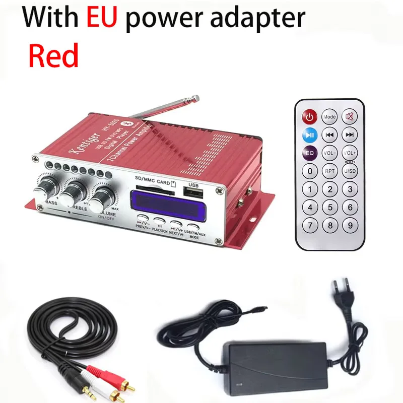 DC12V 2x20W Digitaler Mini-Bluetooth-Verstärker USB SD-Player FM-Radio mit Fernbedienung Image