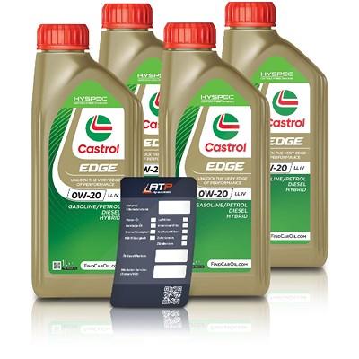 Castrol 4x 1 L EDGE 0W-20 LL IV + Ölwechsel-Anhänger [Hersteller-Nr. 15F610] Image