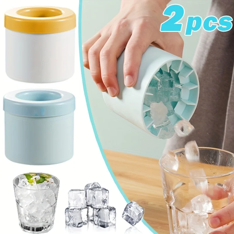 2 stücke Silikon Eiswürfel Form Runde Eis Eimer Sommer Hause DIY Kühlschrank Einfrieren Eismaschine Kreative Eiswürfel Form Barware werkzeug Image