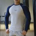 Per uomo Maglietta da palestra Maglia a compressione Camicia fitness Girocollo Manica Lunga Casual Quotidiano Palestra Asciugatura rapida Alta elasticità Traspirazione del sudore Patchwork Blocco di