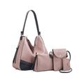 Set di 4 borse da donna: borsa a tracolla in similpelle, borsa a tracolla, portafoglio e pochette, elegante tote casual per lavoro, viaggi e uso quotidiano
