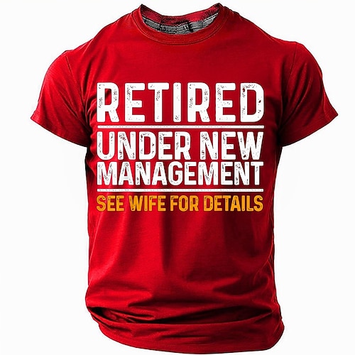 Herren lustiges Ruhestand unter neuer Leitung Graphic T-Shirt. Fragen Sie die Frau für Details Humor T-Shirt für Ehemänner. Image