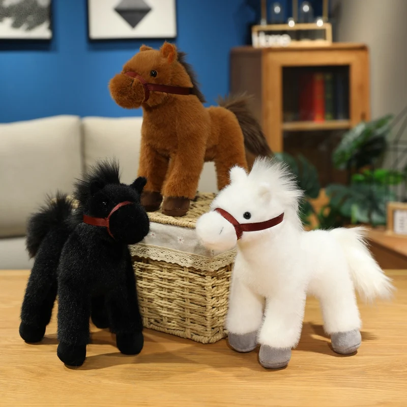 23 cm/9,06 in Nette Pferd Puppe Pferd Stofftier Geburtstag Party Favors Mädchen Jungen Cartoon Pony Plüsch Spielzeug wohnkultur Begleiter Spielzeug