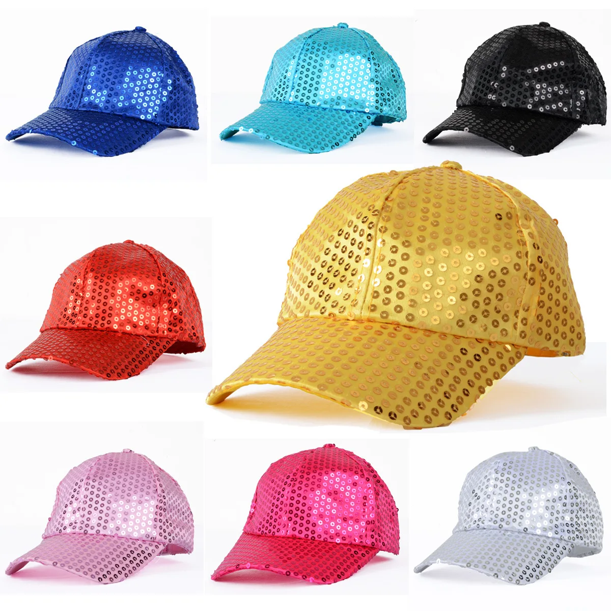 Mode Baseball mützen Frauen Mädchen Pferdes chwanz Kappe Pailletten glänzend chaotisch Brötchen Hysterese nhut Sonnen kappen Gorra lässig Pferdes chwanz Baseball mützen Image