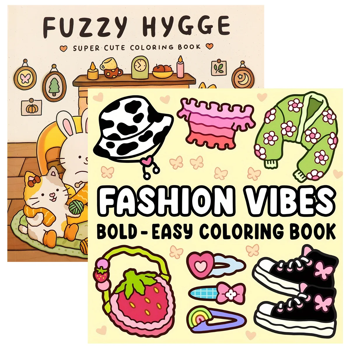 Fashion Vibes Mutige und einfache Malbuch für Erwachsene und Jugendliche – 22 Seiten, gemischtes Farbpapier, emotionale Freisetzung, perfektes Geschenk Image