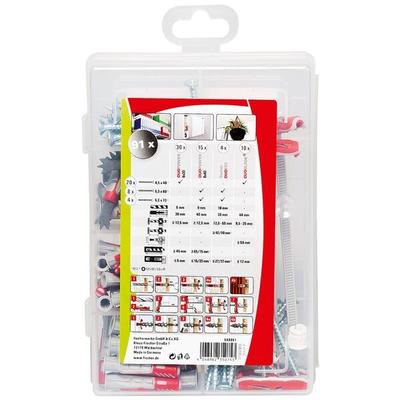 fischer Dübel- und Schrauben-Sortiment »Profi-Box - DouTec DuoPower DuoBlade 2K« 59 Stüc grau