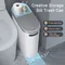10L Large Capacity Silent Closed Plastic Bathroom Garbage Bin - Space saving Design, Creative Household Gap Garbage Bin