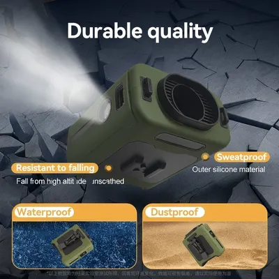 10000mAh Waist Fan Wearable Waist Fan 5 Speeds & Light 40H Hands-Free Cooling for Outdoor Jobsite