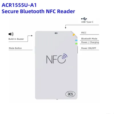 13.56mhz ACR1555U-A1 NFC Bluetooth Wireless Contactless RFID Reader Writer Support ISO14443 S50