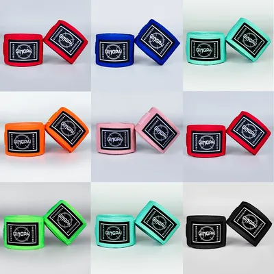 GINGPAI New Colorful 1.5/3/5m 2PCS Boxing Bandage Punching Handguard With Muay Thai MMA Boxing