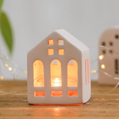 'House-Themed Tealight Holder 2 Glass Vases Curated Gift Set'