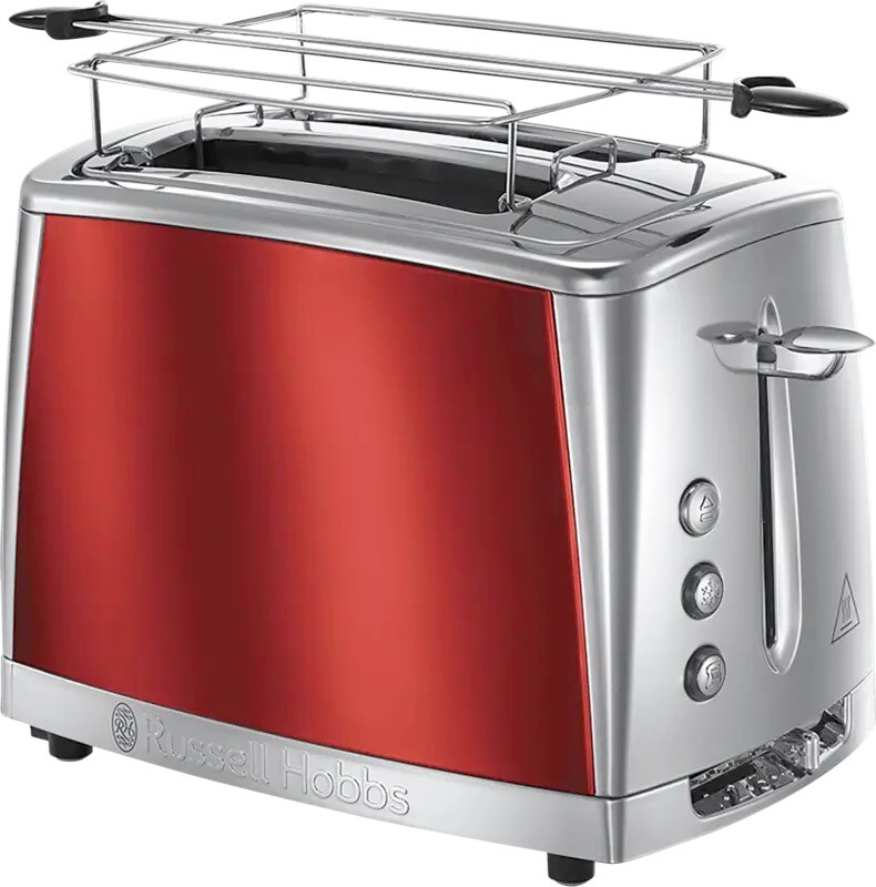 Russell Hobbs 23220-56 Toaster Luna Solar Red Brötchenaufsatz 6 Stufen 1550 Watt Image