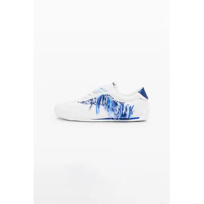 Frayed fabric sneakers