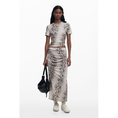 Draped animal skirt