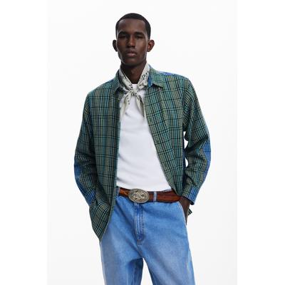 Combined checkered shirt