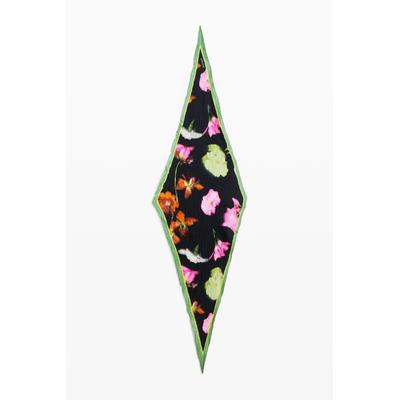 Pleated floral scarf