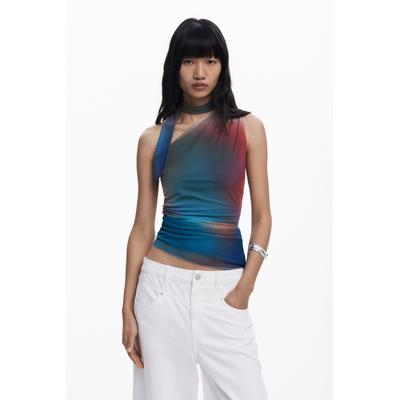 Knot neckline T-shirt
