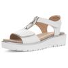 Plateausandale ARA "BILBAO", Damen, Gr. 38, weiß, Nappaleder, unifarben, feminin, Schuhe Riemchensandale, Keilsandale, Sommerschuh, Komfortschuh in G-Weite