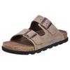 Pantolette RIEKER, Herren, Gr. 45, braun (hellbraun), Veloursleder, klassisch, Schuhe, Sommerschuh, Strandschuh, Hausschuh mit bequemem Fußbett