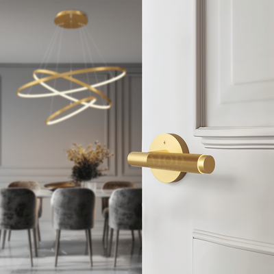 Carrington Modern Door Handle | Brushed Gold / Passage | MOD LIGHTING