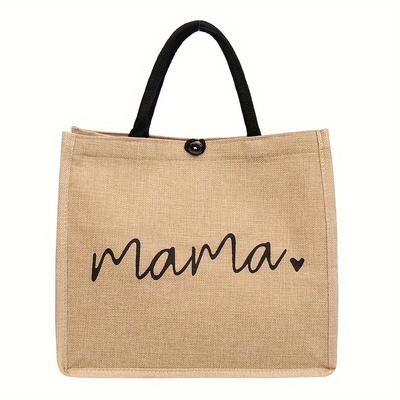 TEMU 1 Day Gift Bag, Minimalist Letter Tote - Ladies Working, Shopping And Leisure Out, Birthday Gift Storage Bag Image
