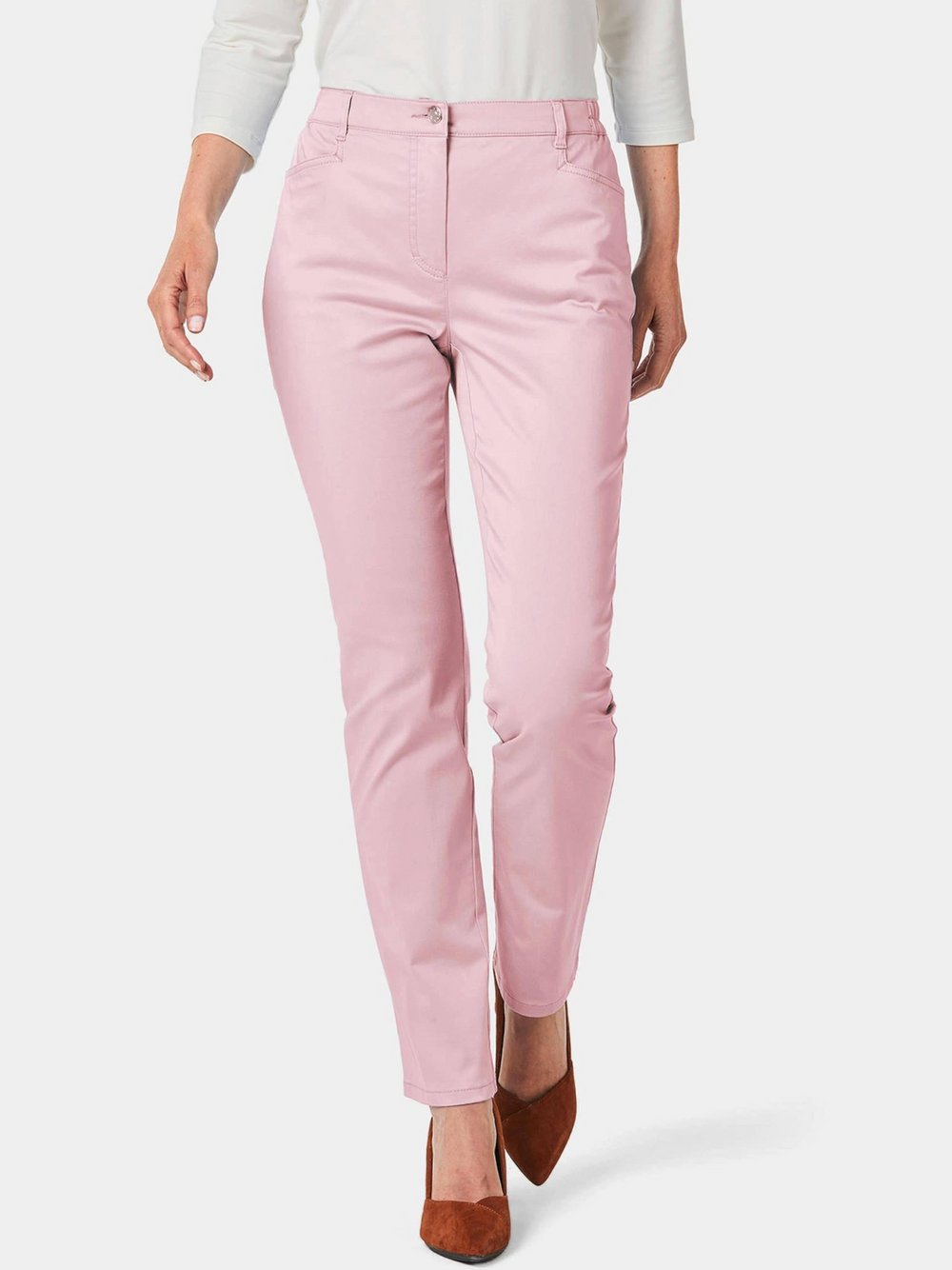 Goldner Stoffhosen Damen rosa, 27 Image