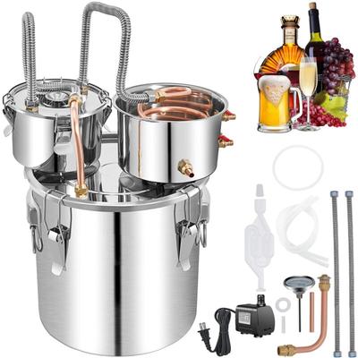 Mophorn - 50L Alkoholdestillieranlage, SUS-Wasserdestillieranlage mit Kondensator und Thumper-Fass, Image