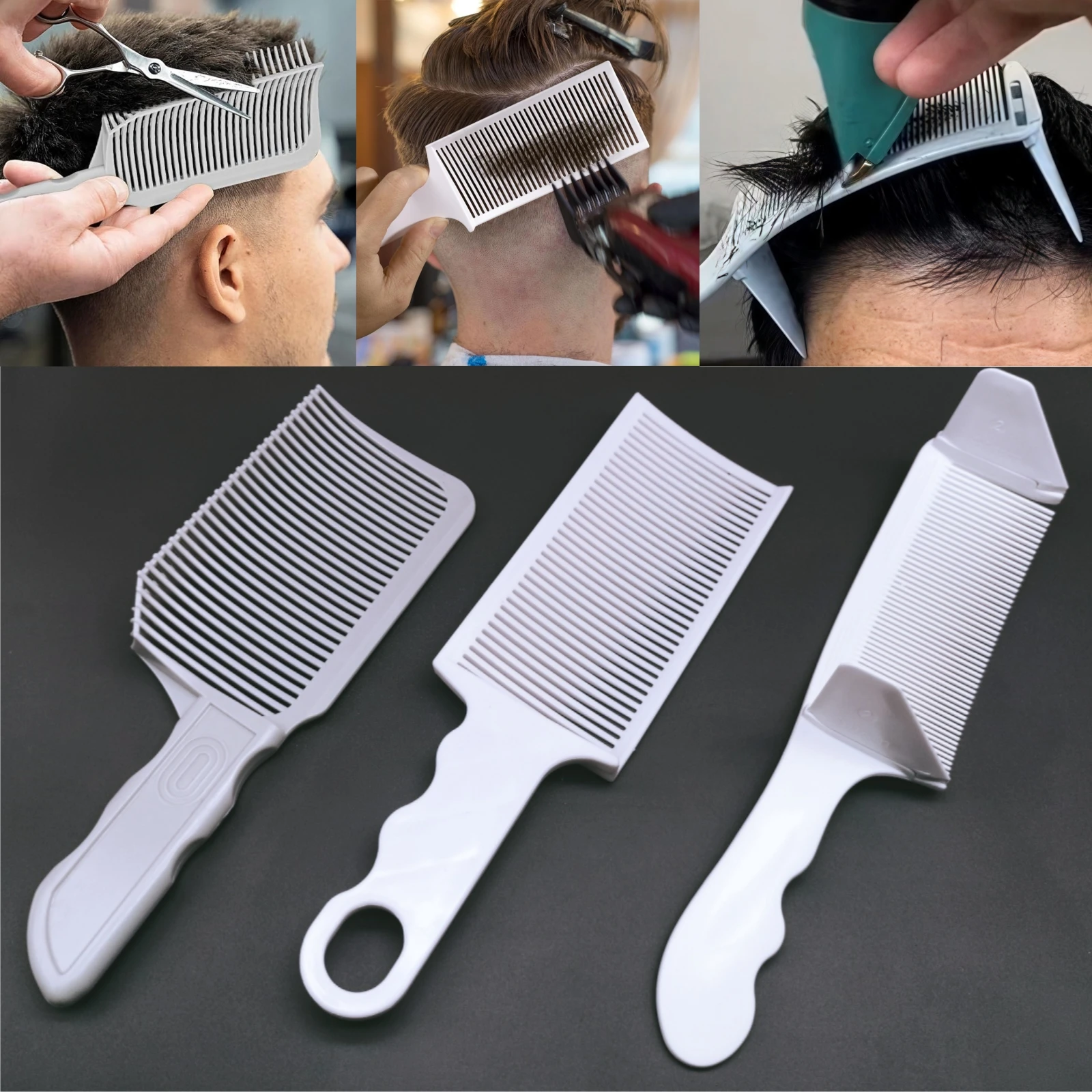 1/2/3Pcs Barber Haar Kamm Kit Flache Top Haar Schneiden Verblassen Styling Verblassen Kamm Männer verblassen Pinsel Salon Haar Werkzeug Zubehör Image