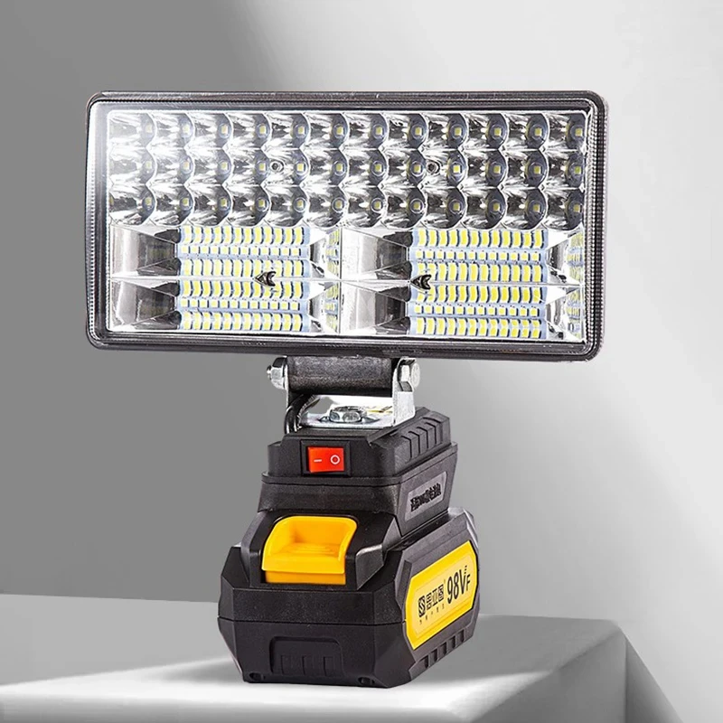 HOMEFISH Für Makita 18V Li-Ionen-Akku LED-Arbeitsleuchte 3/4 Zoll Taschenlampe Tragbare Notfall-Flutlampe Campinglampe
