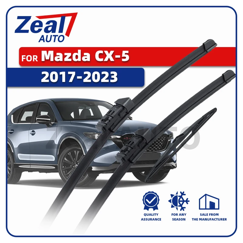 LHD Vorne Hinten Wischer Klingen Für Mazda CX-5 CX5 KF MK2 2017-2023 2018 2019 2020 2021 2022 Fenster windschutzscheibe 24 "18" 14" Zubehör Image