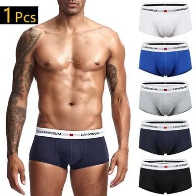Lanvibum neu in Herren unterwäsche Herren unterwäsche Jugend u angehoben niedrige Taille Baumwolle Viereck hose einfarbig große Herren Shorts Image
