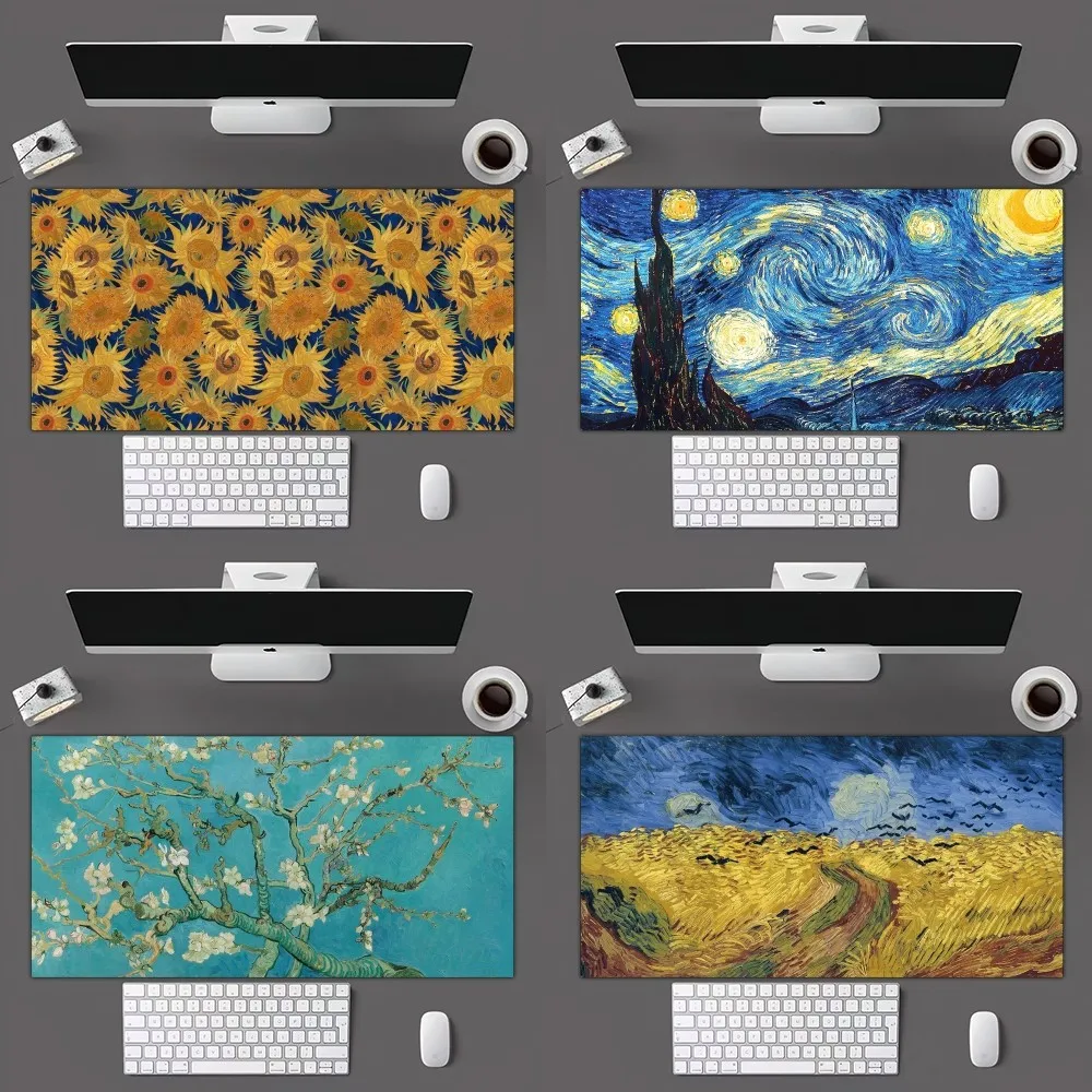 Van Gogh Art Mousepad Mousepad Gamer Mauspad Größe für Büro Lange Tischmatte