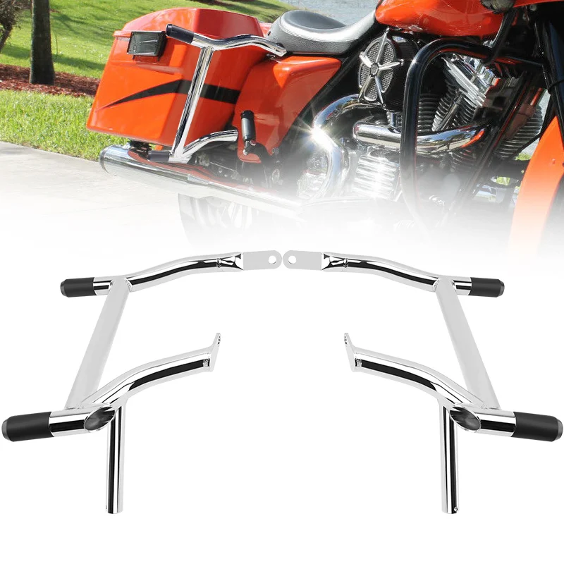 Für Harley Touring Street Electra Glide Road King Glide 09-24 Motorrad Crash Bar Satteltasche Seite Box Motor Schutz rahmen Stoßstange Image