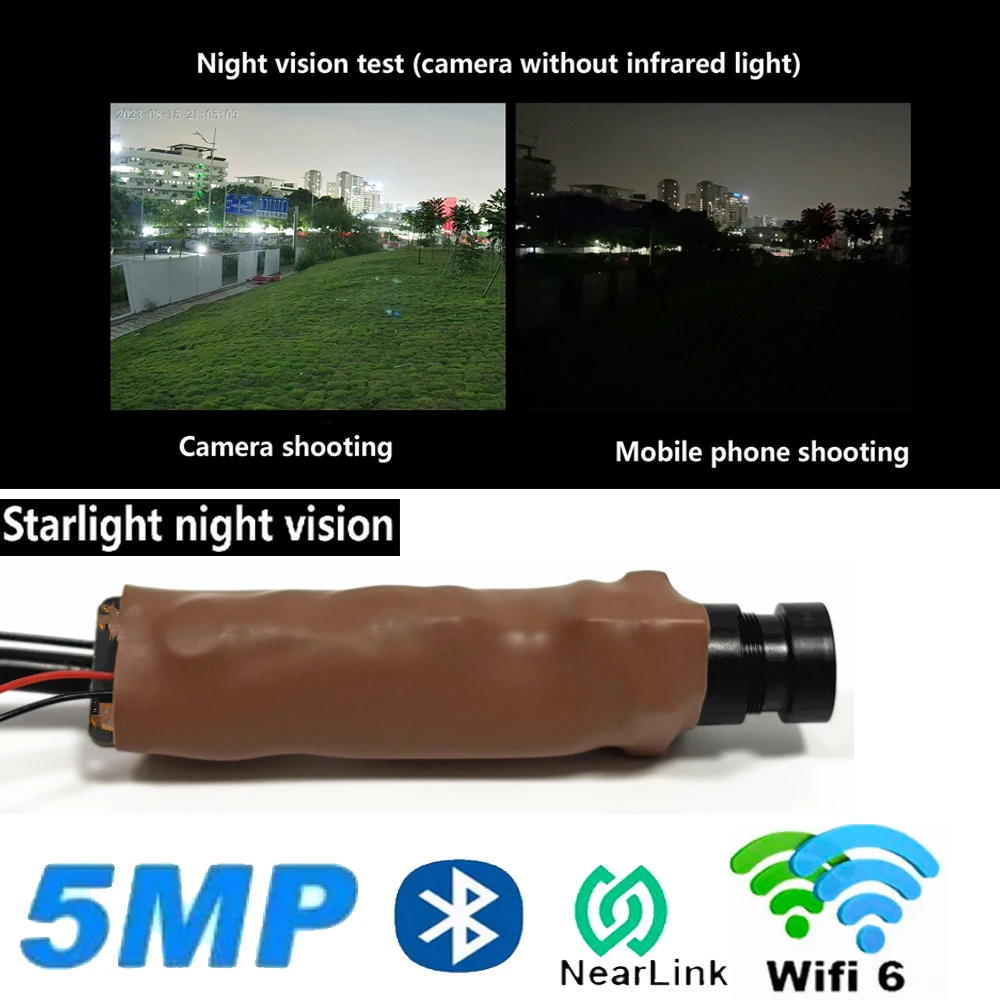 5 MP POE Wifi Starlight Level Kamera Mini Wifi 6 HI3516C Low Light Level Modul Miniaturisierung Unterstützung 512G SD Karte P2P 1T CPU Image