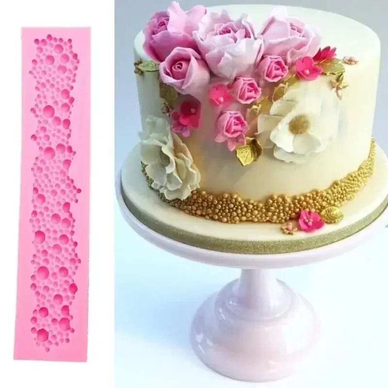 3D Runde Perlen Blasen Form Silikon Kuchen Form Kuchen Dekorieren Schokolade Backformen Zucker Paste Fondant Gebäck Werkzeuge Image