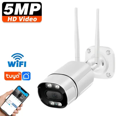 5MP WIFI Kugel Kamera Tuya Smart WiFi Wireless Outdoor Sicherheit IP Kamera 2-Wege Audio Wi-Fi Video Überwachung Kameras CCTV