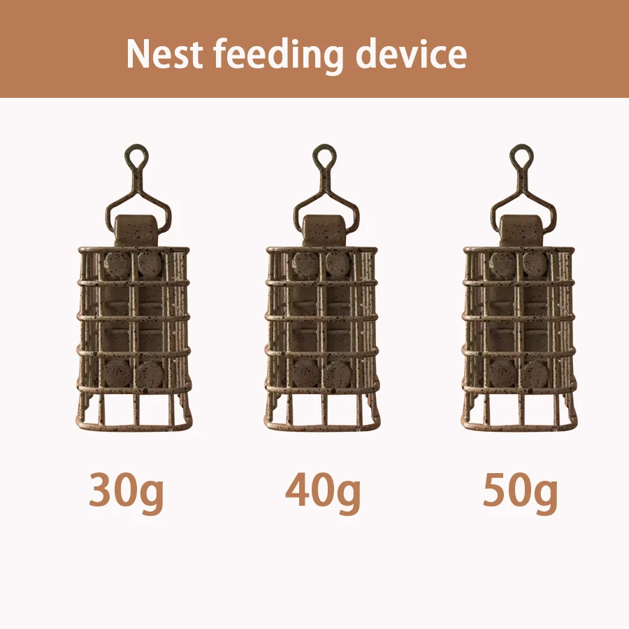 30g/40g/50g quadratische Fünf-Gitter-Fütterungsmaschine, Angelschnur-Fütterungsmaschine, Futtergerät für Karpfenangeln Image