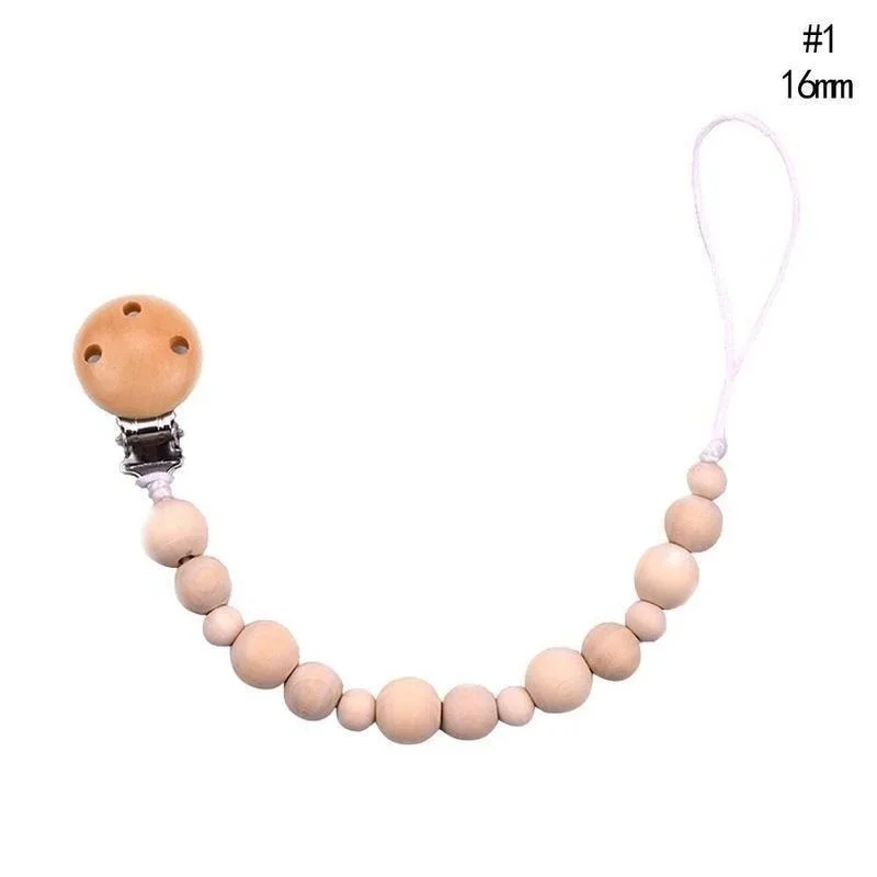 Baby Baby Schnuller Halter Clip Kette Silikon Perle Dummy Nippel Beißring Riemen Image