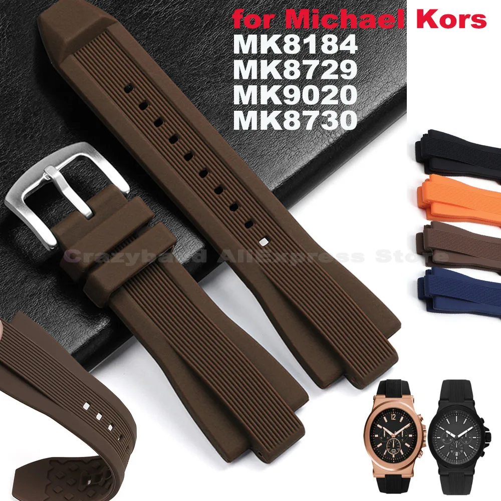 Silikon für Michael Kors MK8184 MK8729 MK9020 MK8152 MK9020 MK9026 Weiche Uhrenarmbänder Smartwatch-Bänder Männer Frauen Sportarmbänder Image