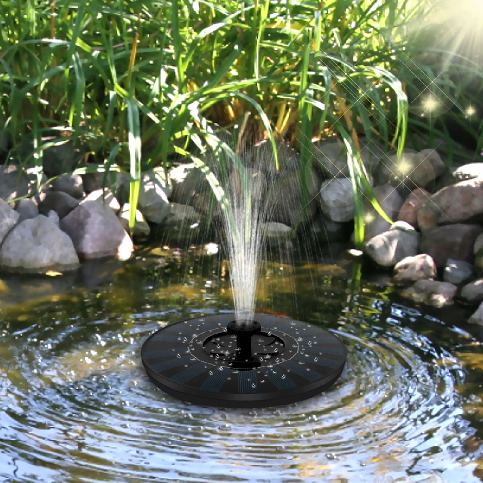 Mini Solar Brunnen Pumpe Schwimm Solar Panel Outdoor Vogel Bäder Wasser Brunnen Für Garten Im Freien Wasser Pool Teich Dekor Image