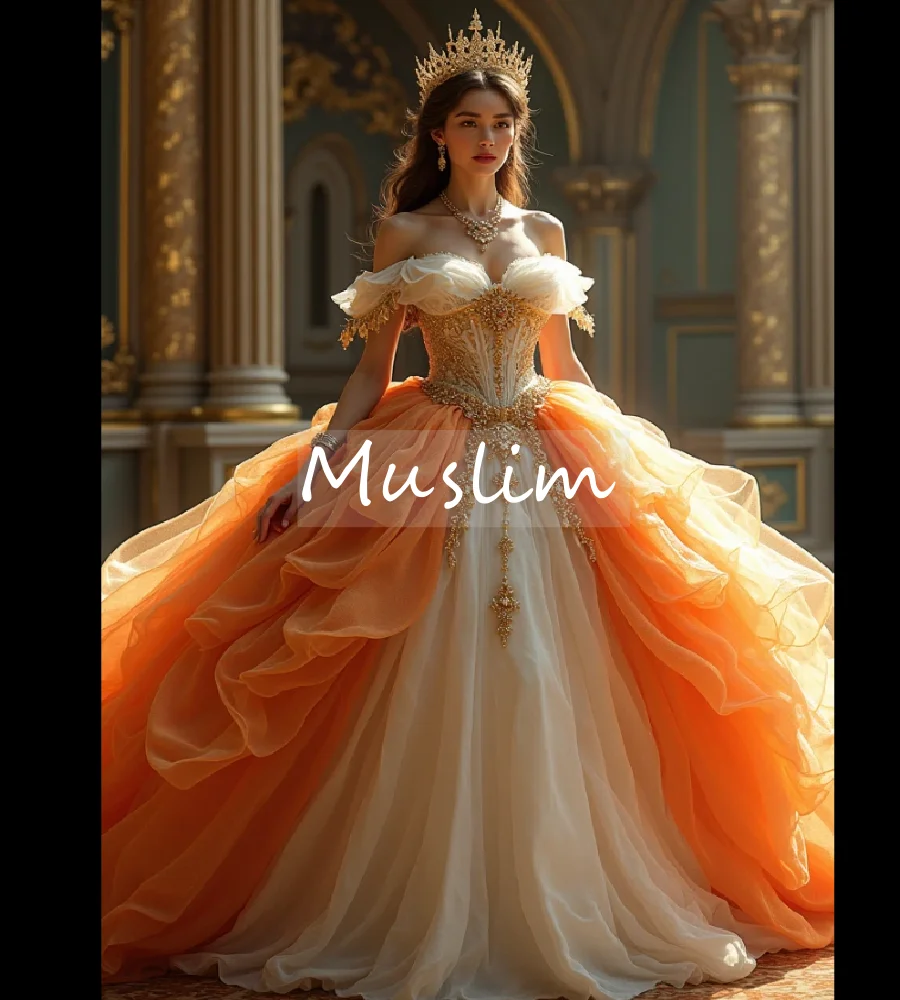 Elegante Puffy Orange Quinceanera Kleider Prinzessin Perlen Spitze Vestidos De 15Xv Años Tiered Rüschen Geburtstag Party Angepasst