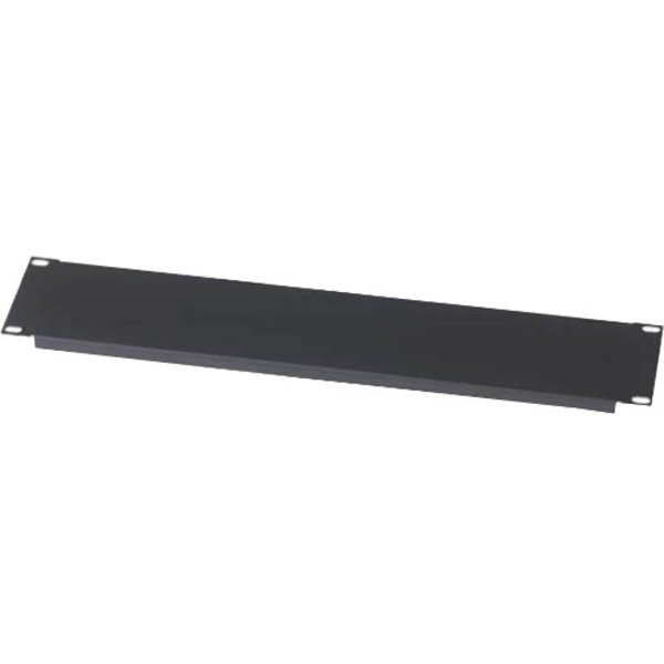 Sanus Component Series 1RU Rack Blank Panel - Flanged Blank Panel - Black - Steel - Black Powder Coat - 1U Rack - 19.1"