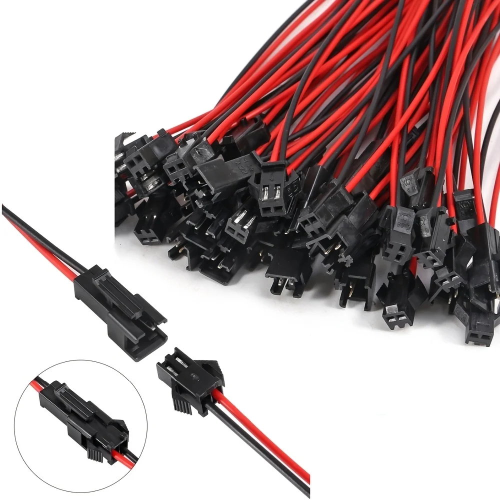 10 Paar JST-Stecker, 2-polig, 2P-Buchse und Stecker, SM-Anschlusskabel und Kabel, geeignet für LED-Lichtleisten Image
