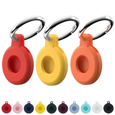 Für Apple Airtags Tracker Cover Flüssigsilikon Schlüsselanhänger für Air Tag Hülle Anti-Verlust Haustier Hund Locator Protector Tracking Device