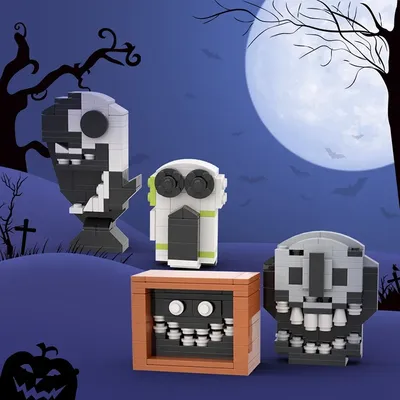MOC Ambush Rush Widow Jack Tier 4-in-1-Baustein-Set Robloxed Monsters Türen Charakter Modell DIY Image