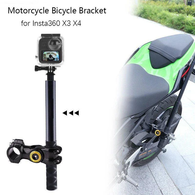 Motorrad Fahrrad Einstellung Lenker Halterung Unsichtbare Selfie Stick Fahrrad Einbeinstativ für GoPro für DJI für Insta360 Zubehör Image
