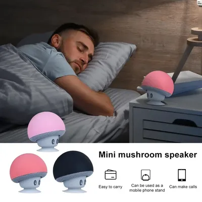 Outdoor Kreative Mini Saugnapf Tragbare Smartphone Lautsprecher Subwoofer Pilz Bluetooth Lautsprecher Grenzüberschreitende Cartoon Geschenk Image