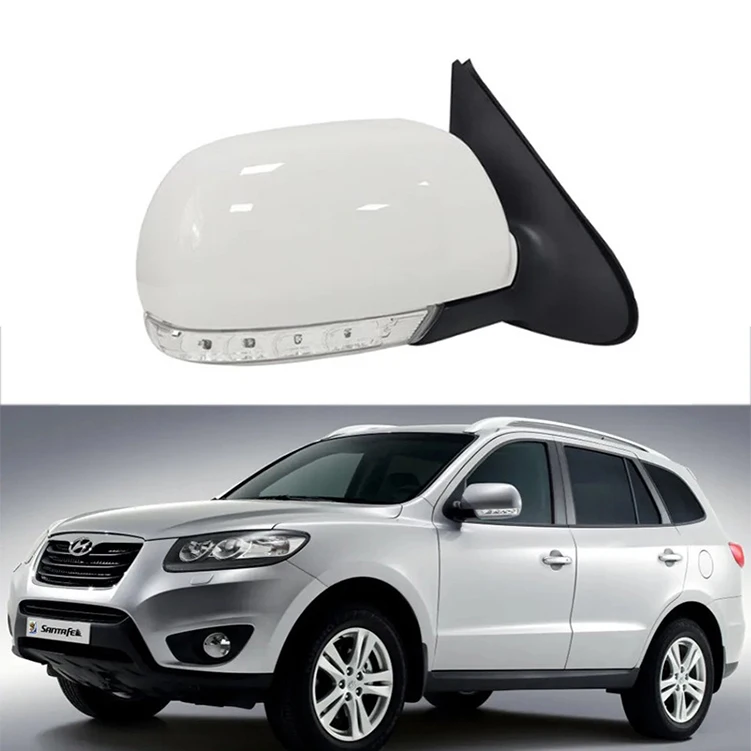 Per Sinistra Destra Auto Pieghevole Specchietto retrovisore Laterale Per Hyundai Santa Fe 2008 2009 2010 2011 2012 5 PIN/7 PIN/8 PIN Con Lampada