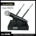 Sistema audio digitale con microfono dinamico wireless ultra antenna ULXD4 con trasmettitore portatile 58S per spettacoli di karaoke sul palco