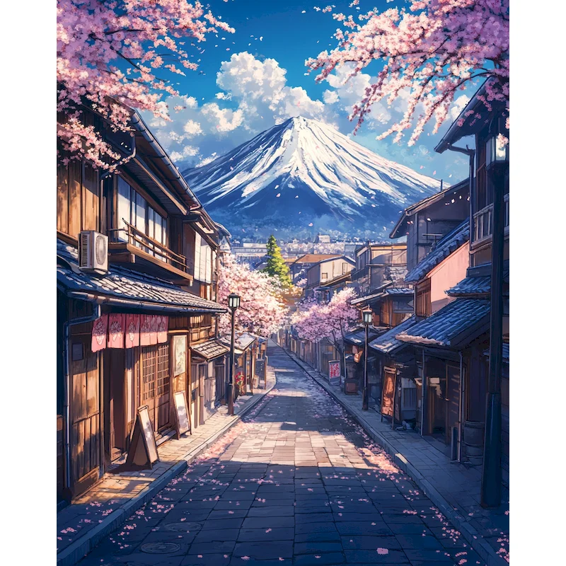 CHENISTORY bricolage peinture par numéros pour adultes Kits peinture acrylique paysage violet sur toile numéros peinture pour décors de maison